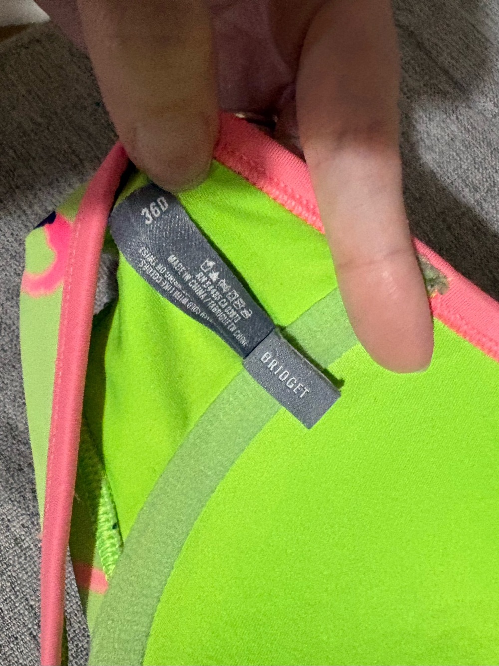 5/$20 Aerie Bridget Push Up Bikini Top Flamingos 36D - Picture 5 of 6